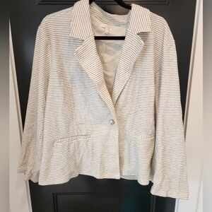 Plus size 3x balck/white blazer
